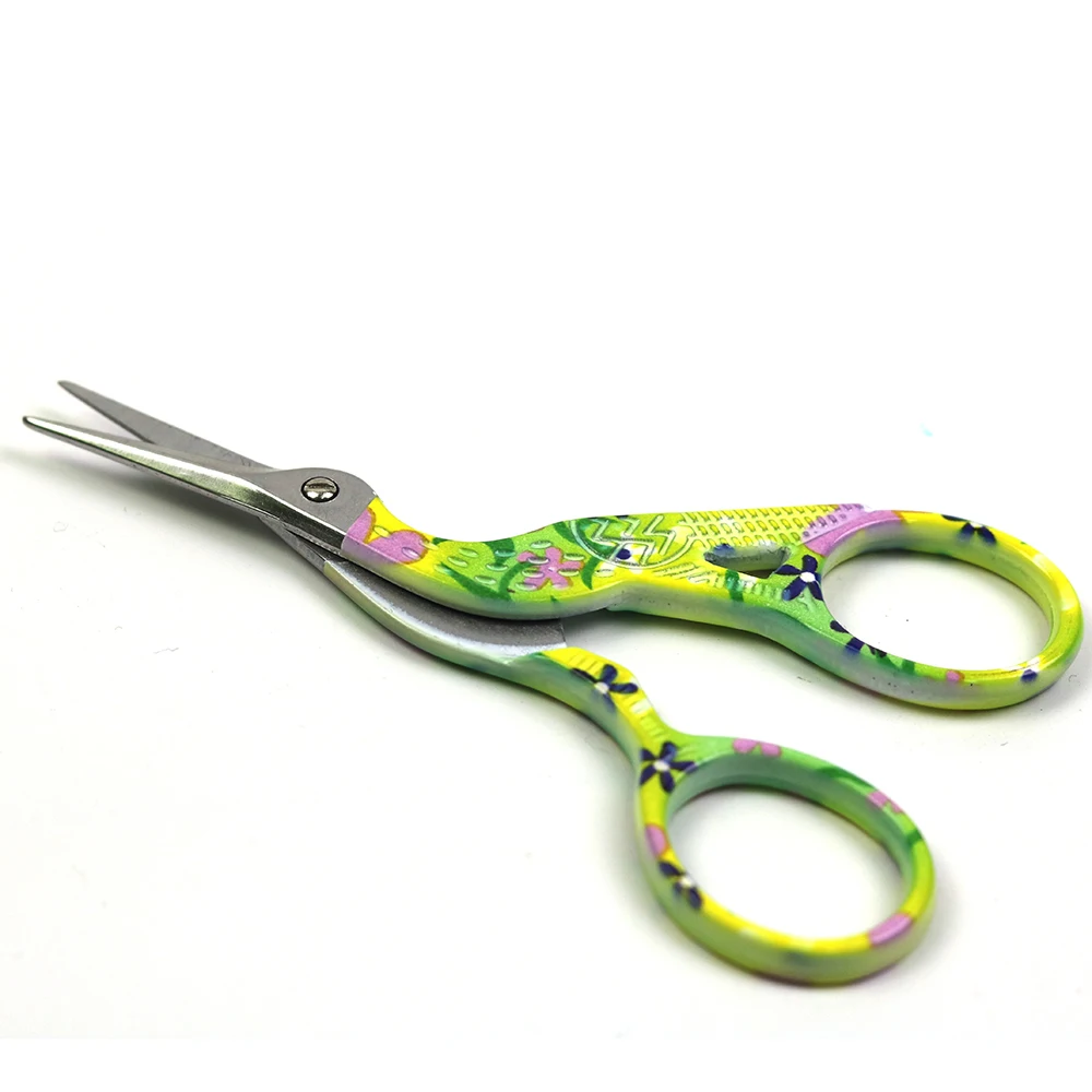 Яркие цветные ножницы в форме аиста из нержавеющей стали, ножницы для вышивки крестиком, для рукоделия, швейные ножницы, инструмент для шитья