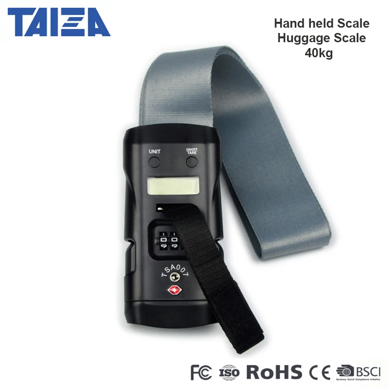 Hot TAIZA Digital Hand Held Luggage Scale electronic Portable scale luggage straps suitcase belts luggage strap with lock 40kg Hot TAIZA Digital Hand Held Luggage Scale electronic Portable scale luggage straps suitcase belts luggage strap with lock 40kg