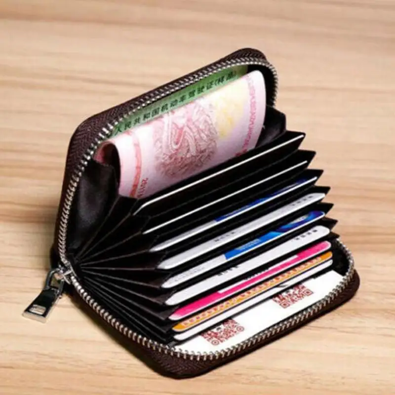 Men Wallet Credit Card Holder PU RFID Blocking Pocket Purse