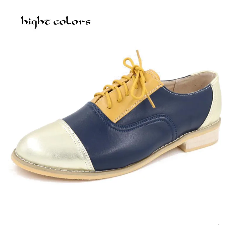 

34~43 size Spring Summer 2019 New Brogue Shoes Woman Oxford Shoes for Women Large Size Flats Platform Shoes Women HC-300