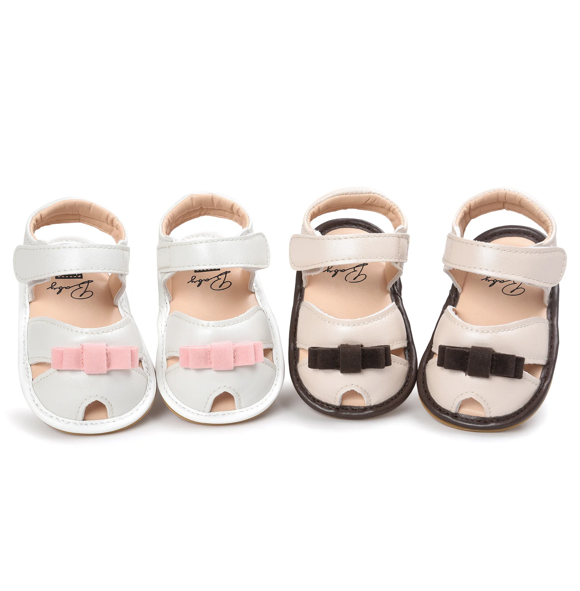 Princess baby girls sandals cute Bow PU leather summer Baby moccasins