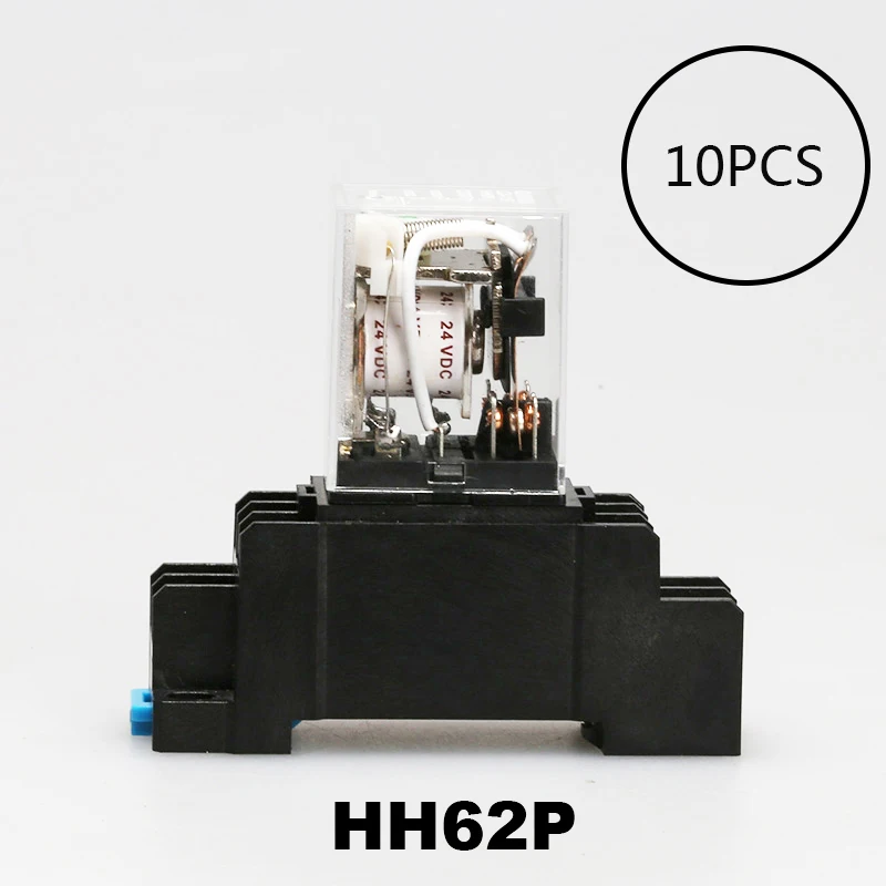 10 шт. катушки Мощность реле LY2NJ DC12V/DC24V/DC110V/AC220V миниатюрное реле DPDT 8 контактов LY2 HH62P LY2 JQX-13F с source error