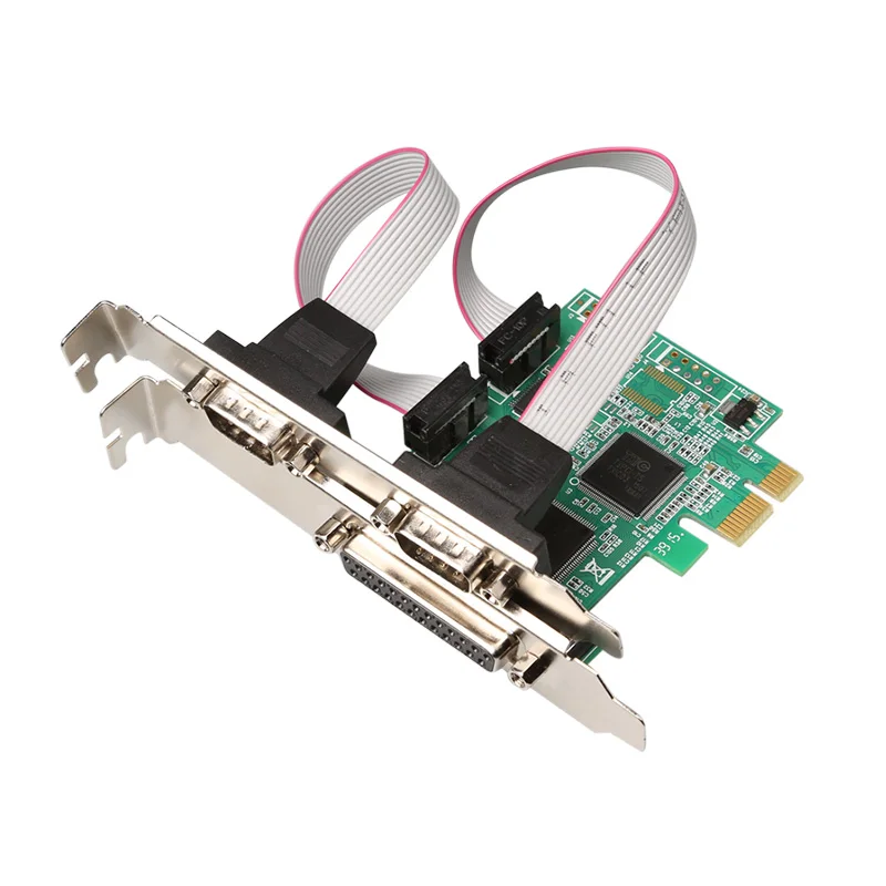 PCI express 2 Serial and 1 parallel port Card RS232 Printer port PCIe