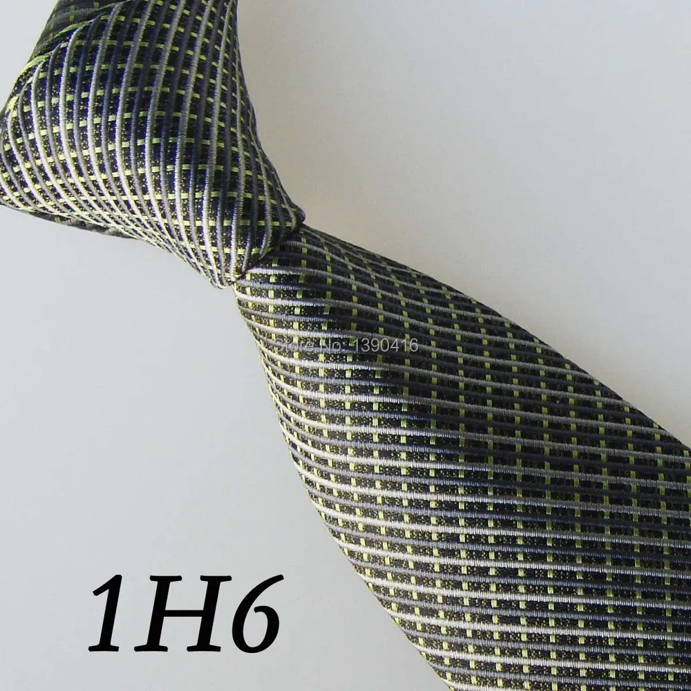2018 Latest Version Men's Tie Black/Olive Green/Silver/Hot Pink Grid