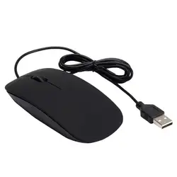 Новый Простой ультра тонкий проводной мышь 3 пуговицы 1200 точек на дюйм USB оптическая для кабельный адаптор офис