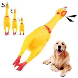 Распродажа 1 шт. игрушка для жевания собаки резиновая игрушка для собак Сжимаемый звук супер прочный Забавный кричащий цыпленок игрушки