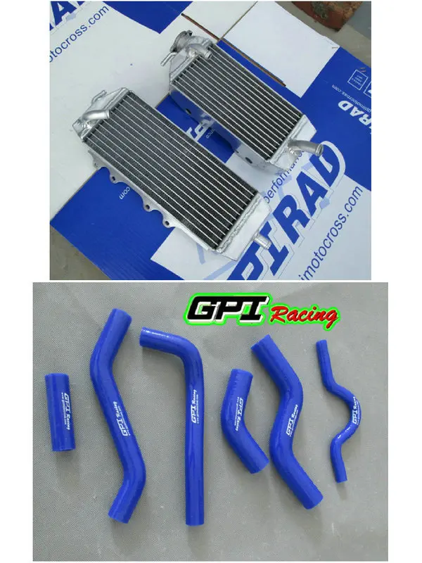 GPI для Kawasaki KX250F KXF250 KX 250F 06 2006 2007 2008 07 08 алюминиевый радиатор + шланг | Автомобили и