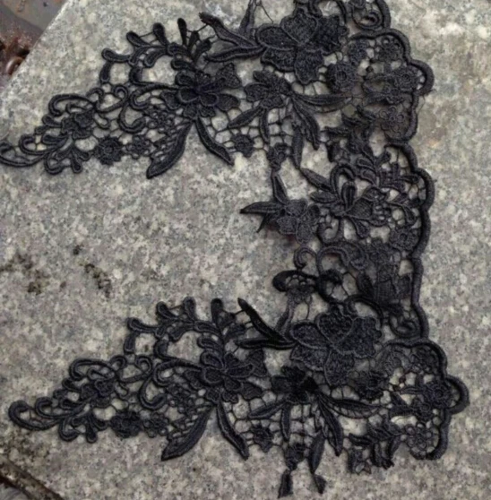 

25cm polyester flower embroidery lace trim, XERY1504k2-2