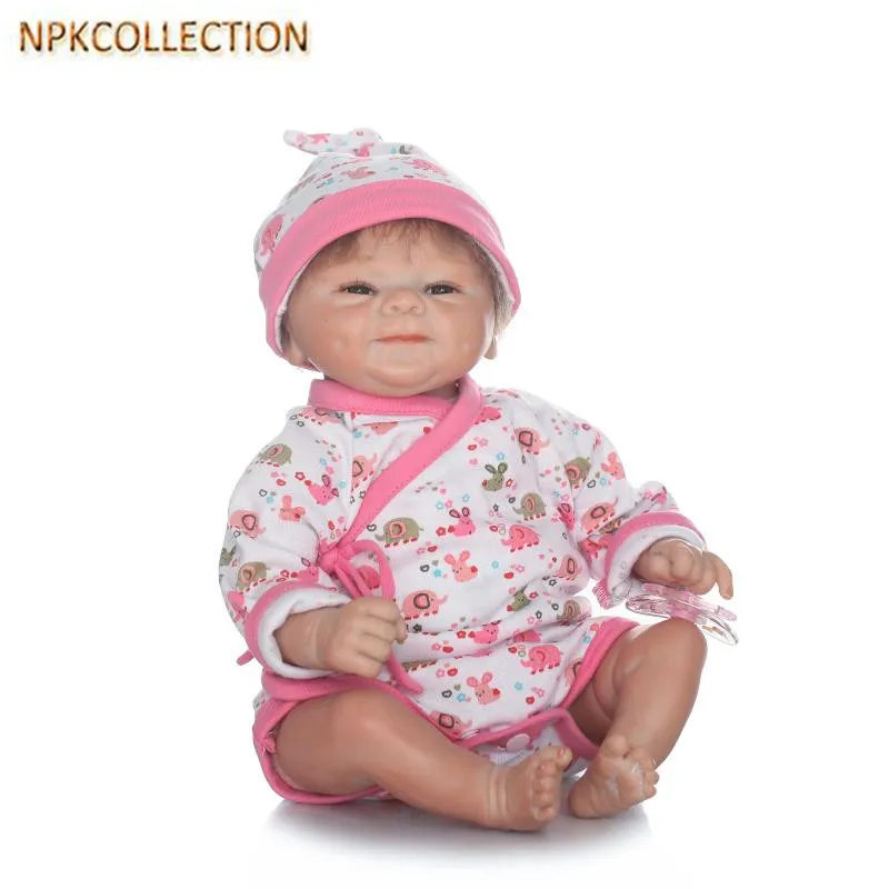 

NPKCOLLECTION Real Dolls Reborn Baby Doll with Clothes Pacifier,37CM Silicone Dolls Reborn Babies Soft Toy Girl XMAS Gift