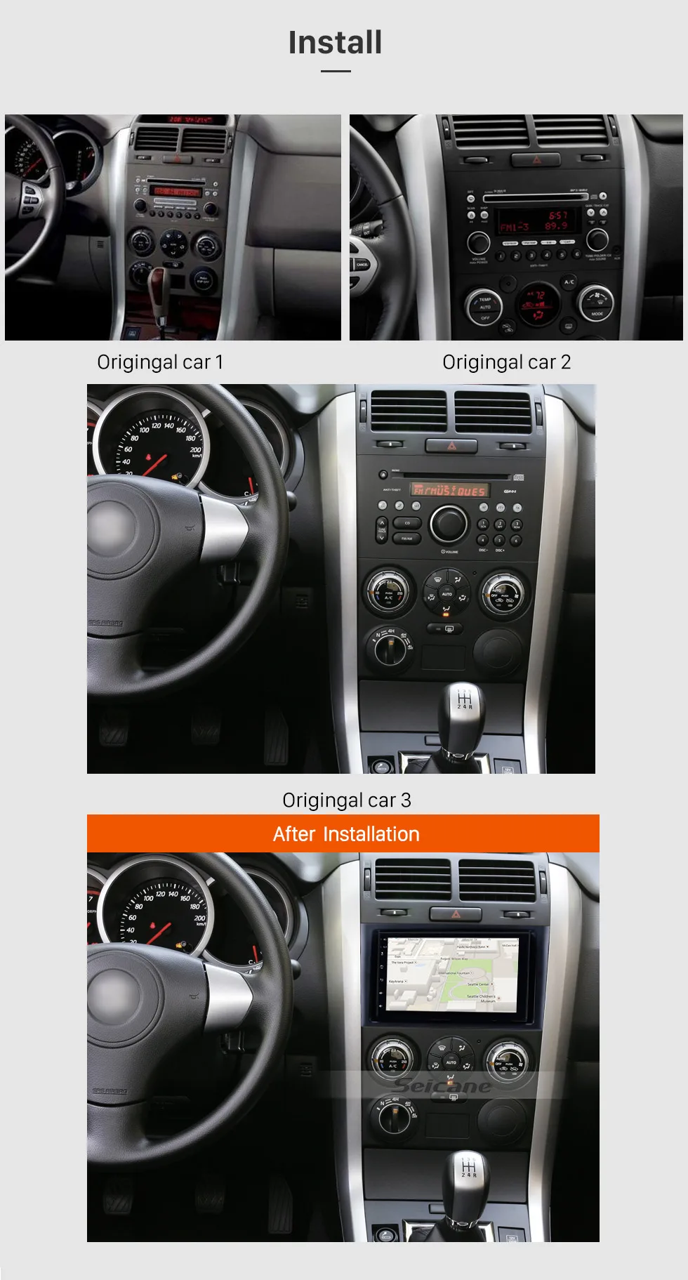 Best Seicane Android 7.1/8.1 7 Inch GPS Navigation System Car Radio Stereo car Multimedia Player For 2005-2015 SUZUKI GRAND VITARA 4