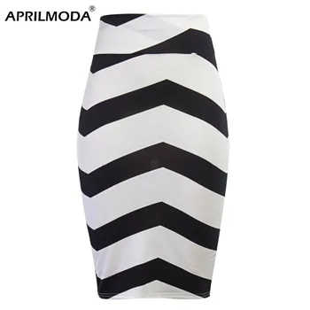 

Striped Print Pencil Skirt High Waist Midi Bodycon Skirt Spring Summer Strench Tube Office Lady OL Work Office Wrap Skirt Womens