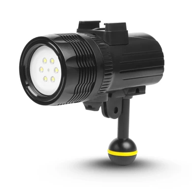SHOOT 1500LM Водонепроницаемый подводный Электрический фонарик для дайвинга открытый светодиодный светильник видео для GoPro Hero 8 7 5 черный Xiao Yi 4k камера - Цвет: XTGP460