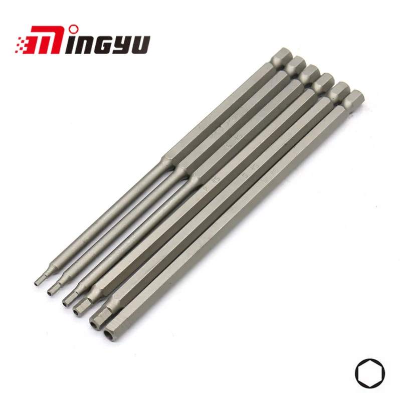 

6pcs 150mm 1/4"(6.35mm) Hex Screwdriver Bit H2-H6 Power Driver Bit