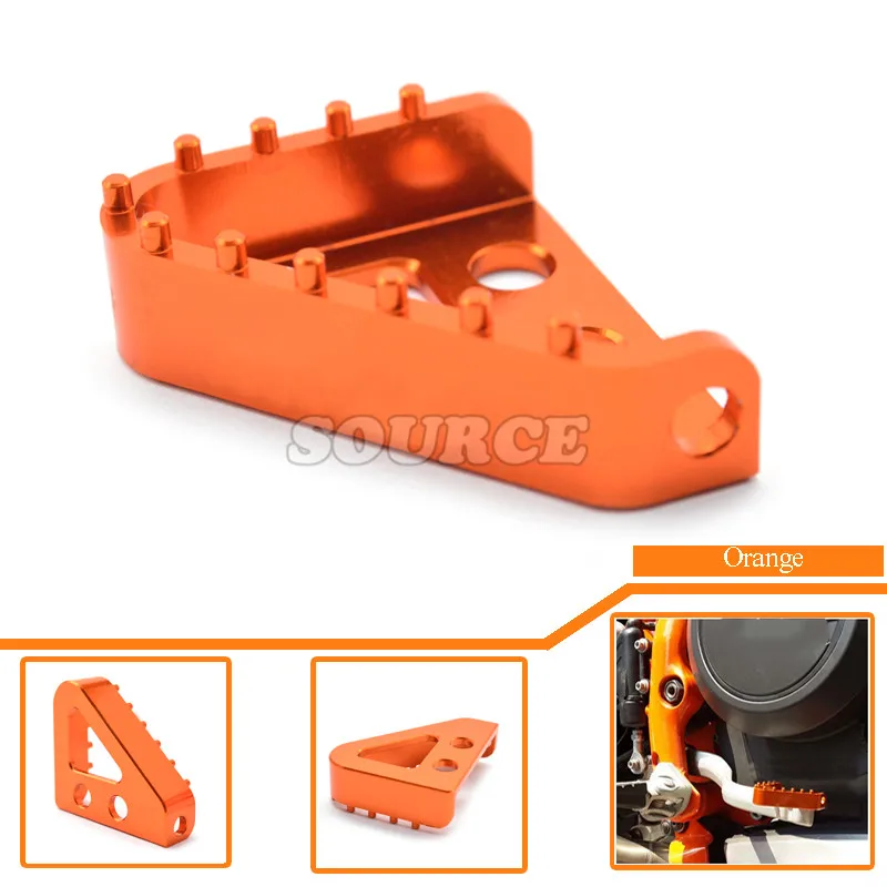 Motorcycle CNC Billet Aluminum Rear Brake Pedal Step Tips For  125 200 390 990 950 ADVENTURE 690  SMC 690 ENDURO EXC