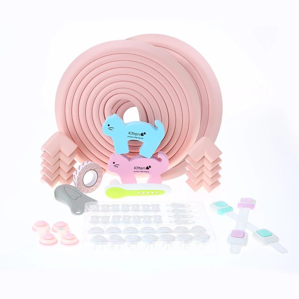 

Child Safety Table Edge Corner Protection Door Stopper Door knob Cover Socket Cover Cabinet Drawer Lock Home Security Set