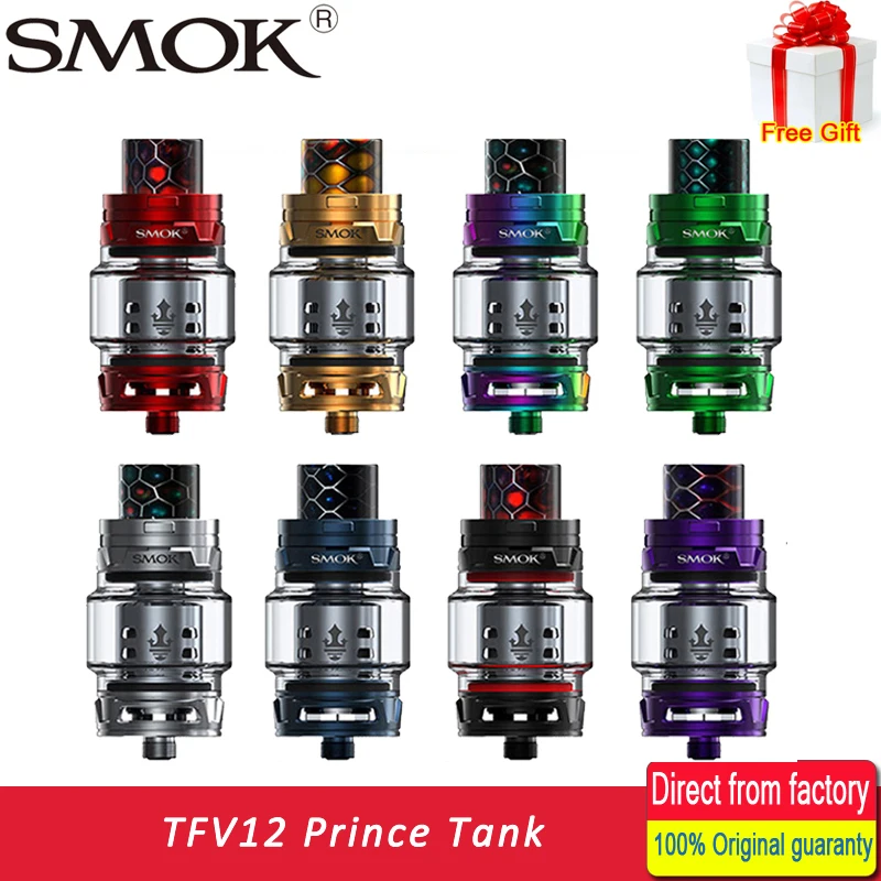 

NEW Product Original SMOK TFV12 PRINCE Atomizer with 8ml 510 & X6 coil Electronic Cigarette Tank For Vape G-Priv 2 Mod/ Mag kit