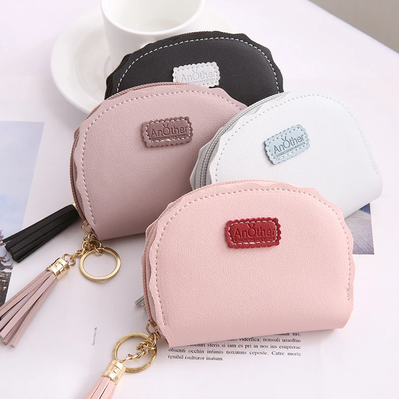 

JANE'S LEATHER Cute Tassel Lady Women Business Card Holder Case Bag Credit ID Clutch Driver License Wallet 2019