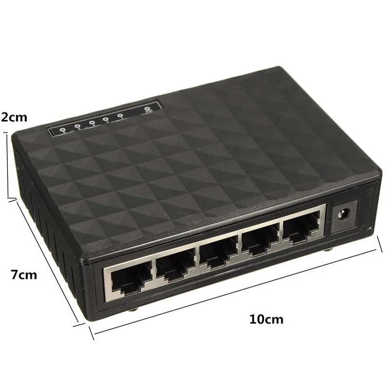 Koop Gigabit Switch 5 Poorten Ethernet Switch Mini 1000Mbps Desktop Netwerk Switch RJ45 Hub, Smart, plug en Play, Eenvoudige Installatie