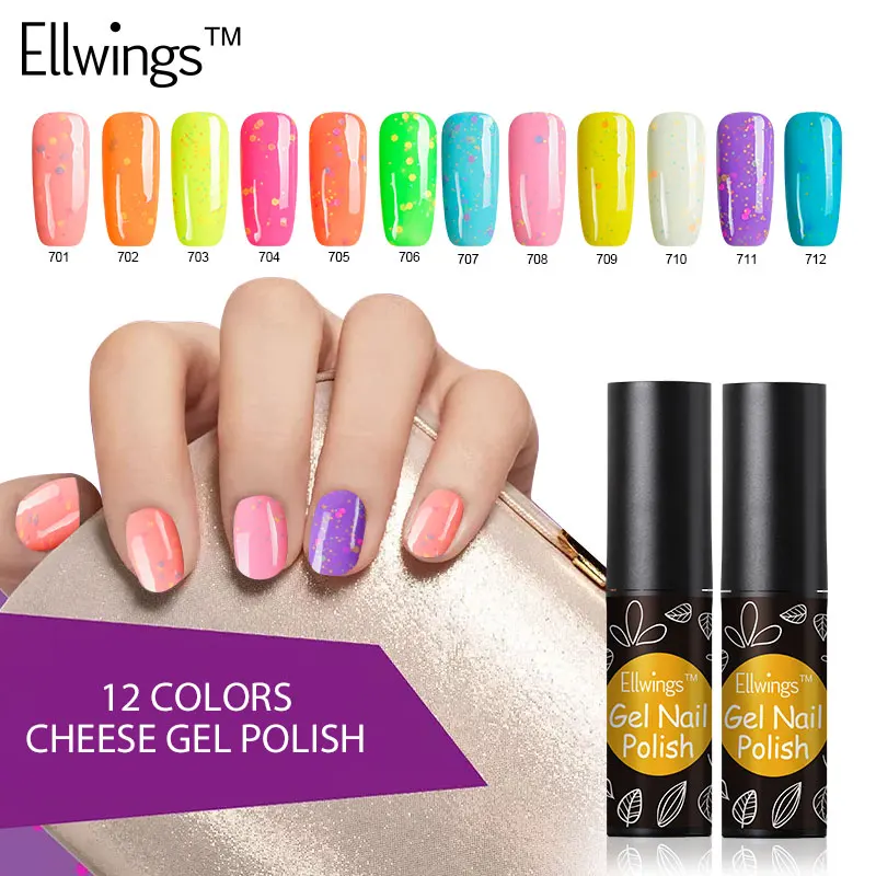 

Ellwings Cheese Gel Nail Polish Sweet Lovely color Gel Varnish Gel Paint Hybrid Varnishes Nail Art Design UV Gel Lacquer