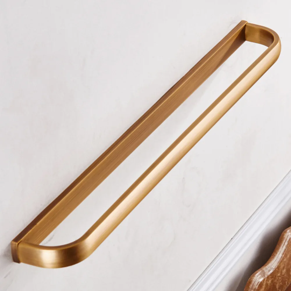 Leyden Modern Golden ORB Chrome Antique Brass Wall Mounted Bathroom Single Towel Bar Holder Rack Hanger Bath Hardware | Обустройство