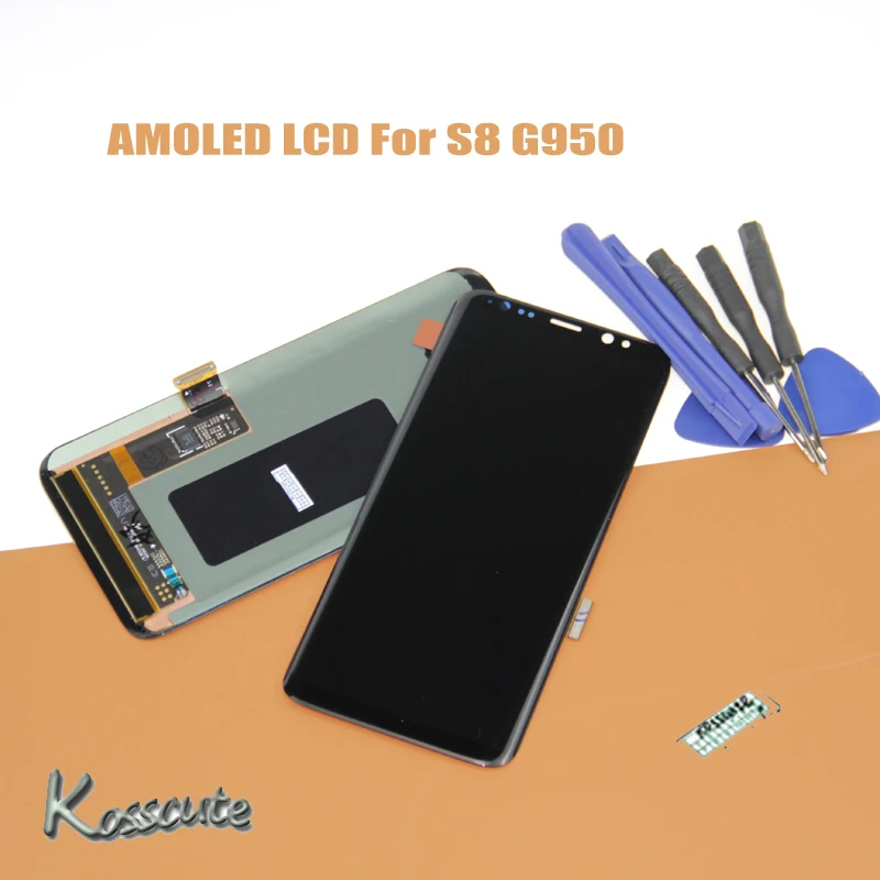 Сменный ЖК-дисплей для Samsung S8 SAMSUNG Galaxy G950 G950F сенсорный экран дигитайзер ремонт