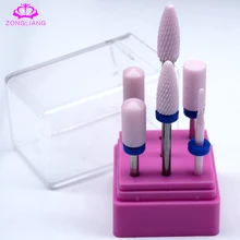 3/32 Elektrische nail boor keramische nail boor бесплатно для маникюра педикюра и педикюра для маникюра Roze keramische nail boor