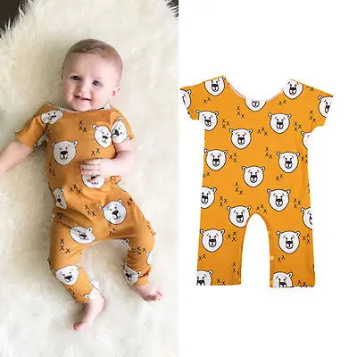 

Newborn Infant Baby Boy Girl Kids Cotton Fox Romper Jumpsuit Clothes