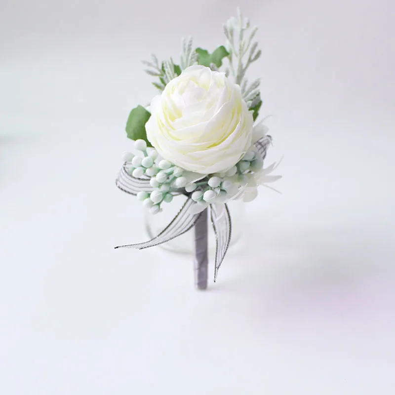 wedding boutonniere Wrist Corsage Bracelet  (27)