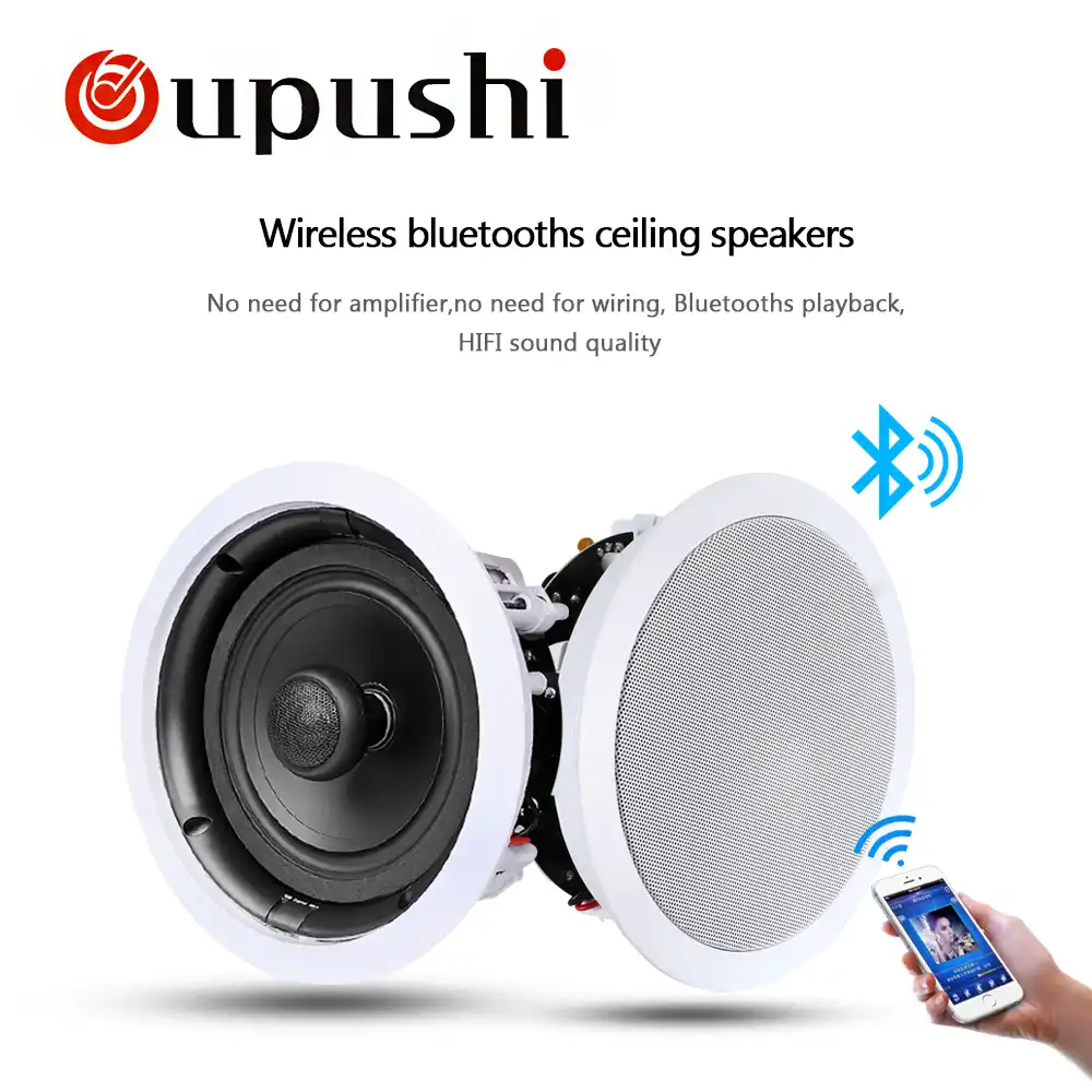 Oupushi VX5-C VX6-C bluetooth динамик 8 ом коаксиальный кабель Hi-Fi потолочный Динамик 2-путь домой Театр 6,5 дюймов фоновой музыки Динамик - изображение