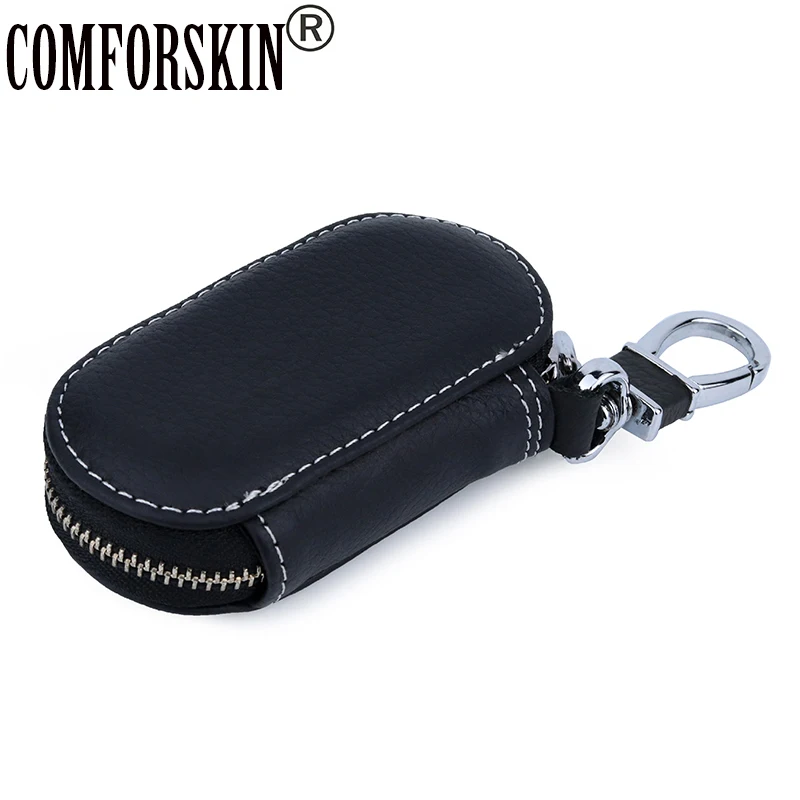 

COMFORSKIN Guaranteed Luxury 100% Genuine Leather Key wallets New Arrivals Cowhide Key Case For Cars Thread Style Key Wallets