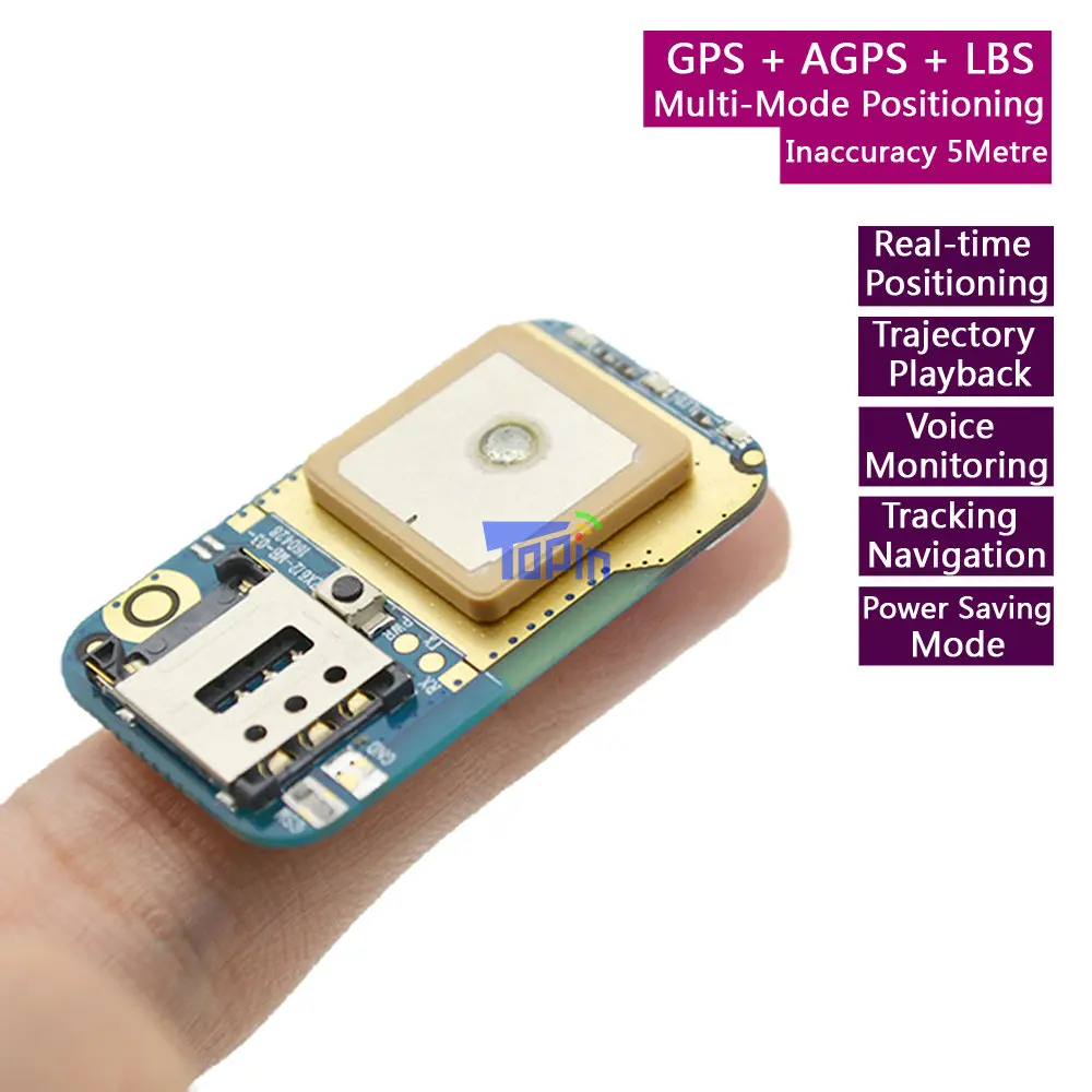New T3 Super Mini Built-in Microphone GPS Tracker SOS Real-time Call Tracking Playback Web APP for Children Pets Vehicle Locator