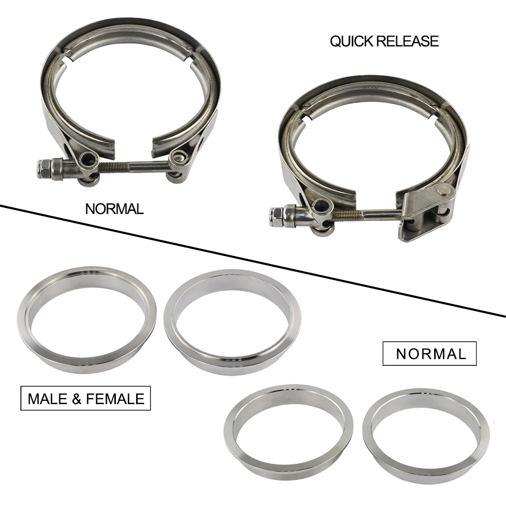 WLR RACING-" SUS 304 Тип стали Нержавеющая вытяжка V полоса зажим фланец комплект быстроразъемный Зажим мужской женский фланец или нормальный тип