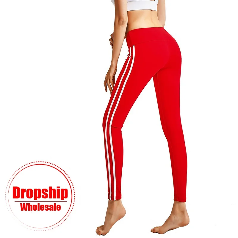 

2019 SEXY Women Yoga Pants Fitness Tights Gym Exercise Leggings Outdoor Sport Safe Reflective Trousers for Night Running Jogging