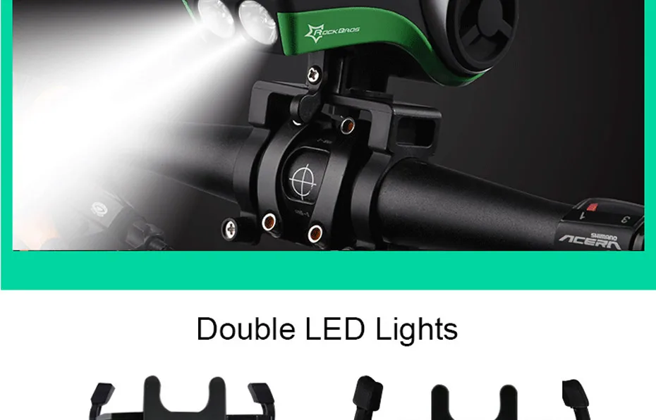 Sale ROCKBROS Bike Head Light Cycling Bicycle LED Light Waterproof Bell Multifunction MTB Lights Lamp Headlight Accessories M6005 10