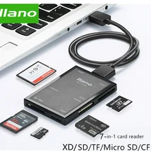 llano 7 in 1 USB 3.0 Smart Card Reader Flash Multi Memory Card Reader for TF / SD / MS / CF 4 Card Read sd/Micro SD /usb card hot selling yle j425u barcode card reader loco magnetic stripe card reader just read for track 2 usb output