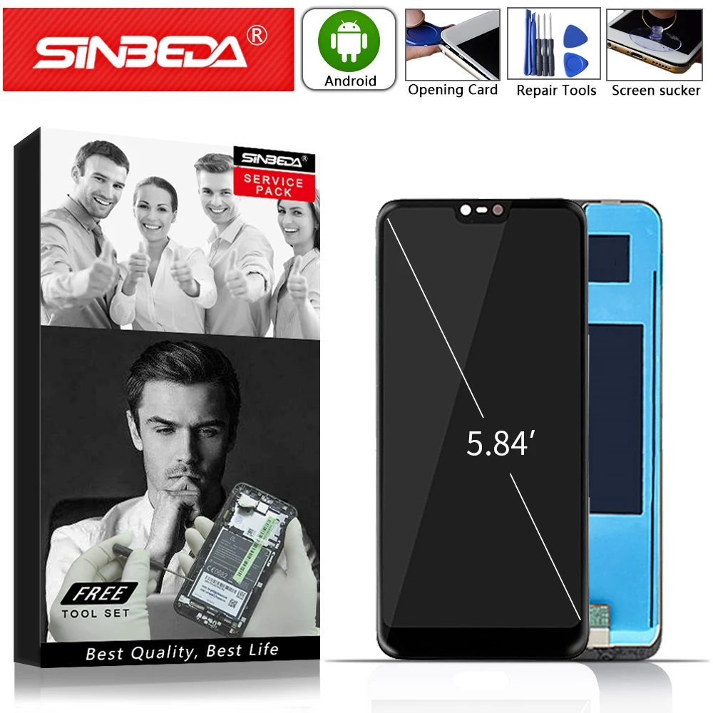 5.84&quotOriginal For NOKIA 7.1 LCD Display Touch Screen withFrame Digitizer Replacement 7 2018 LCD# | Мобильные телефоны и