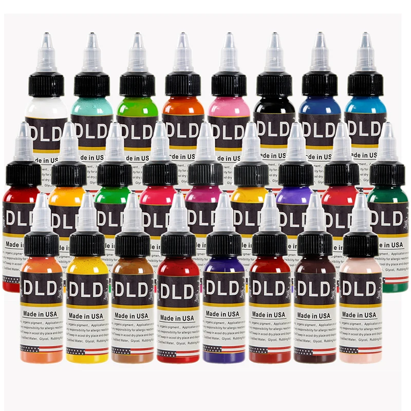 

25pcs/Set Professional Multi Colors Tattoo Ink Pigment Set Kits 15ml Beauty Makeup Paints Bottles Tools Body Art Accessory