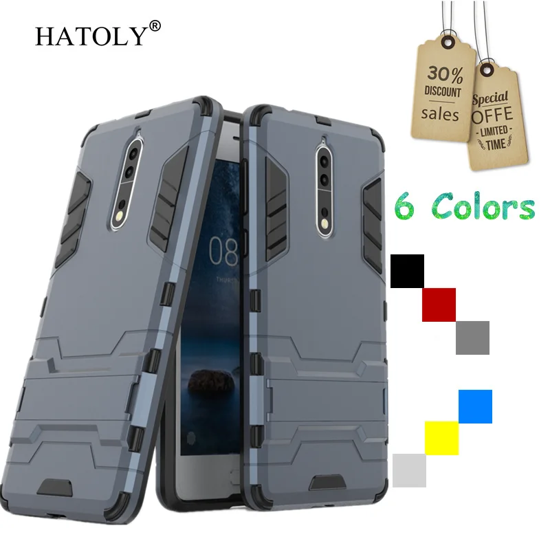 

HATOLY For Cover Nokia 8 Case Rubber Robot Armor Protective Phone Shell Slim Hard Back Phone Case for Nokia 8 Cover for Nokia 8