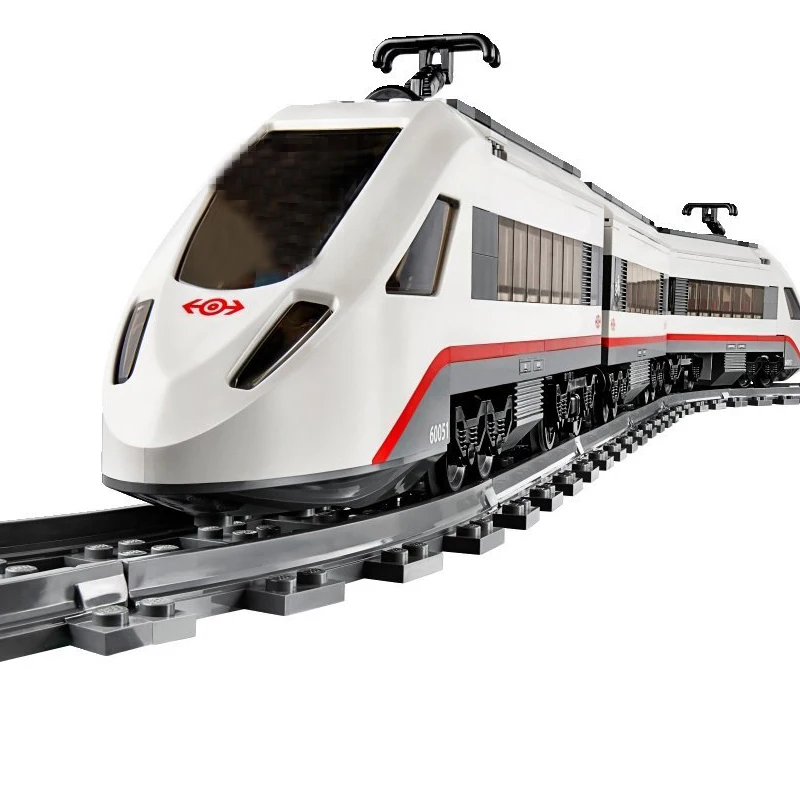 DHL 02008 02010 Высокоскоростной Пассажирский поезд с пультом дистанционного управления совместимы 60052 60051 блоков игрушки