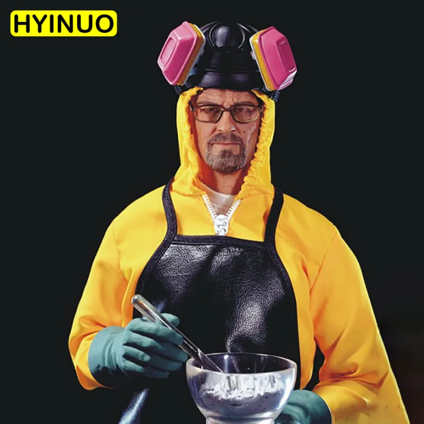 

1/6 Scale WK201401 Bryan Cranston Chemical Suit Breaking Bad Action Figure Set Sculpt Model 12' Full Set Action Figure Dolls Toy