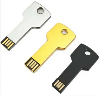 

100PCS High quality USB 2.0 2GB4GB8GB16GB engraved /printing customs logo key shape usb flash drive
