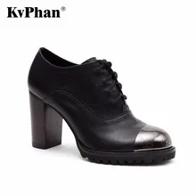 KvPhan High heels women pumps Genuine leather Patent leather 9cm sexy high-heels Rubber Pumps for women Handmade Black Shoes