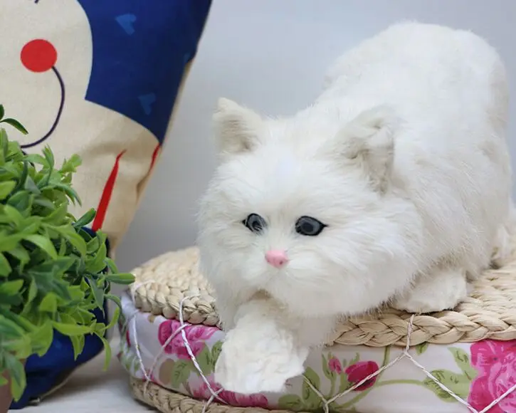 big simulation Mousetrap cat toy polyethylene&furs white cat model gift about 41x13x14cm 2911 big simulation Mousetrap cat toy polyethylene&furs white cat model gift about 41x13x14cm 2911