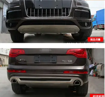 

For Audi Q7 2016.2017.2018 BUMPER GUARD Car BUMPER Plate High Quality Stainless Steel Front+Rear Auto Accessories