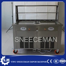 commercial fried ice cream machine make roll ice cream ice frying machine Roll Roll Ice Cream Makers with 11 buckets