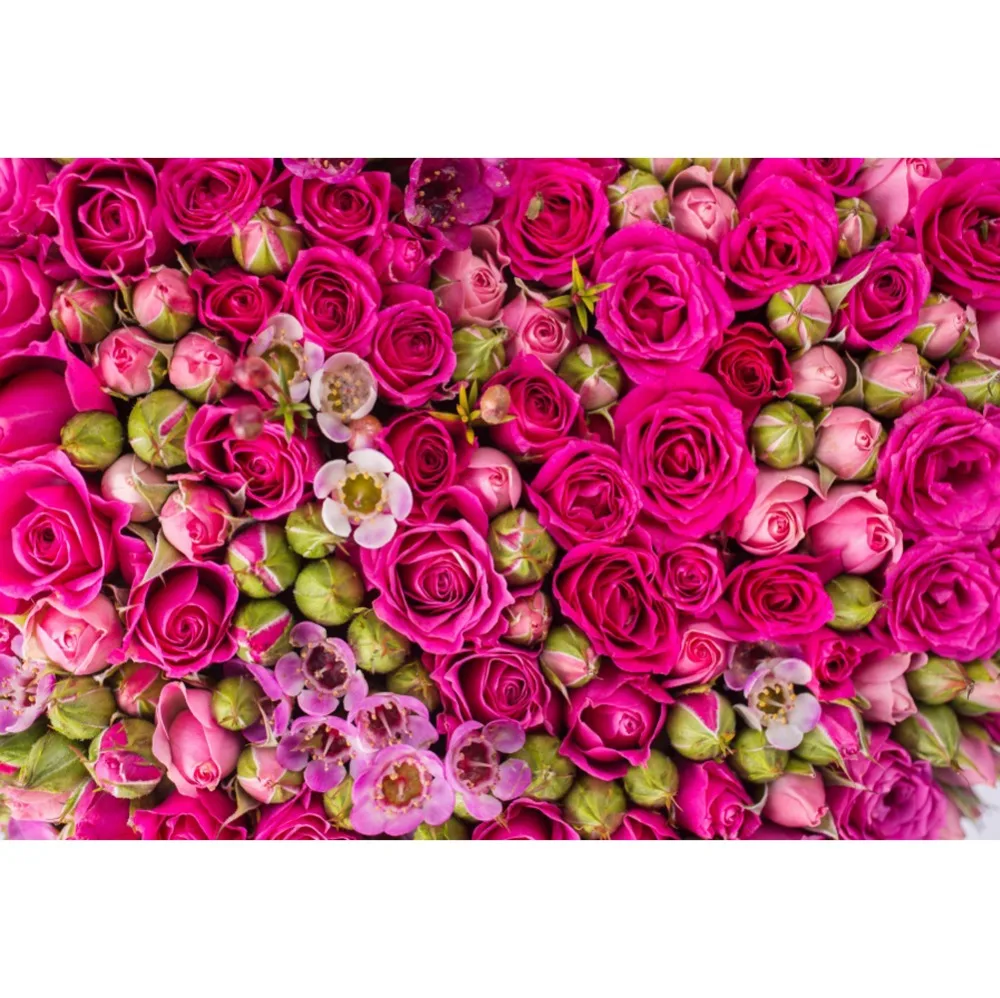 

Laeacco Spring Blooming Flowers Wall Wedding Stage Photography Background Customized Photographic Backdrops For Photo Studio