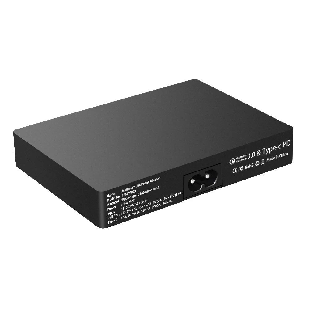 3Port USB 3.0 Quick Charge Fast Charger PD3.0 TypeC&QC3.0 Laptop