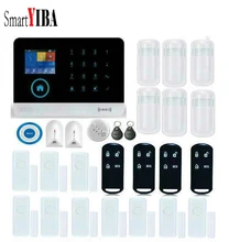 SmartYIBA House DIY Wireless GSM WIFI Alarm Glass Break Fire Smoke Sensor For APP control Home Security Alarm System