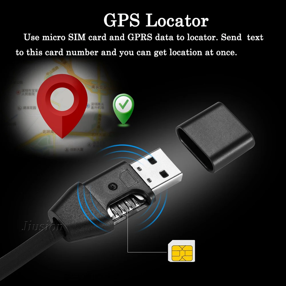 

Vehicle Car Locator GPS Activity Tracking Alarm Devices Tracker USB Cable Charger Listen Sound GSM GPRS for iPhone Android