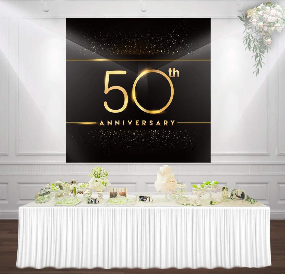 Huayi 50th Anniversary Party Decor Golden Anniversary Celebration